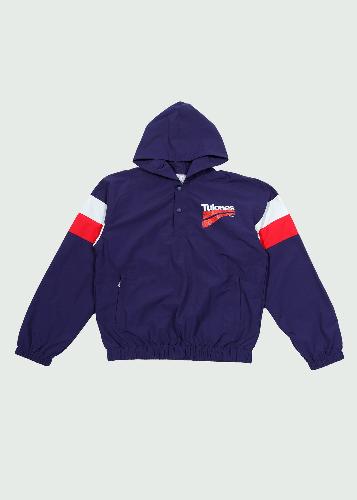 Two Line Underneath Quarter Zip Hoodie Navy