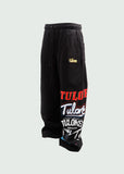 Multi-Font Pants Black