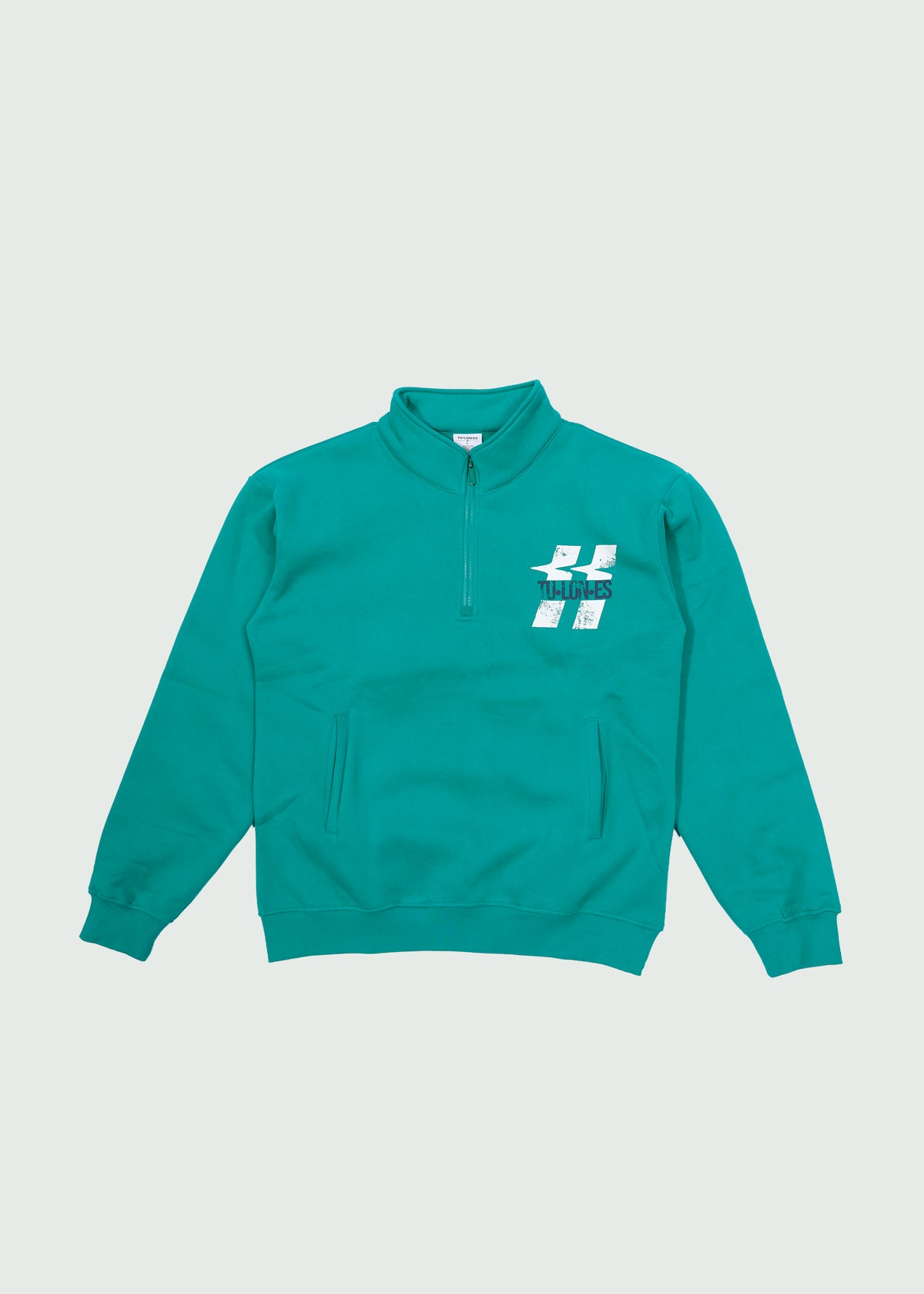 Two Line Main Quarter Zip Green Main image