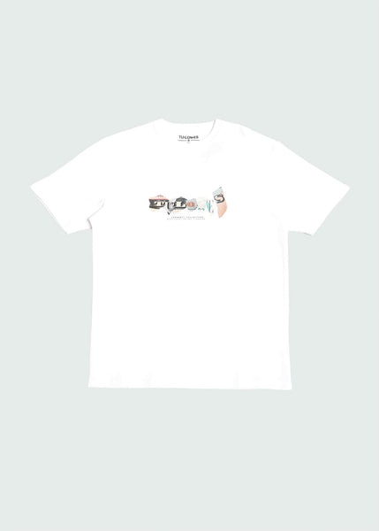 Torn Currency Letters T-Shirt White