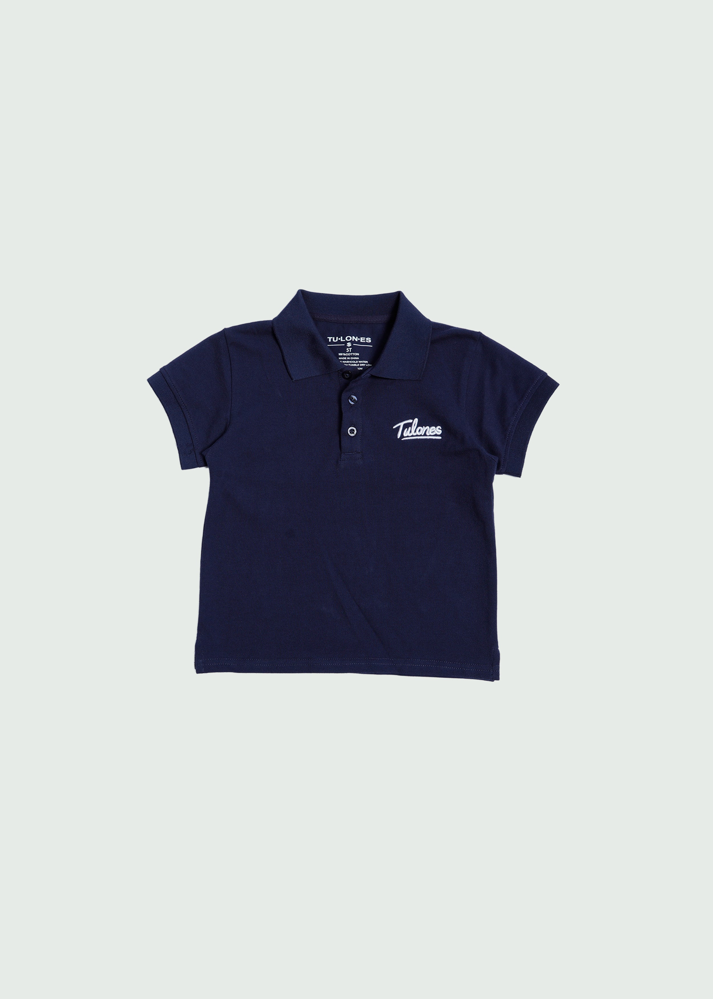 Cursive Polo Kids Navy Main image