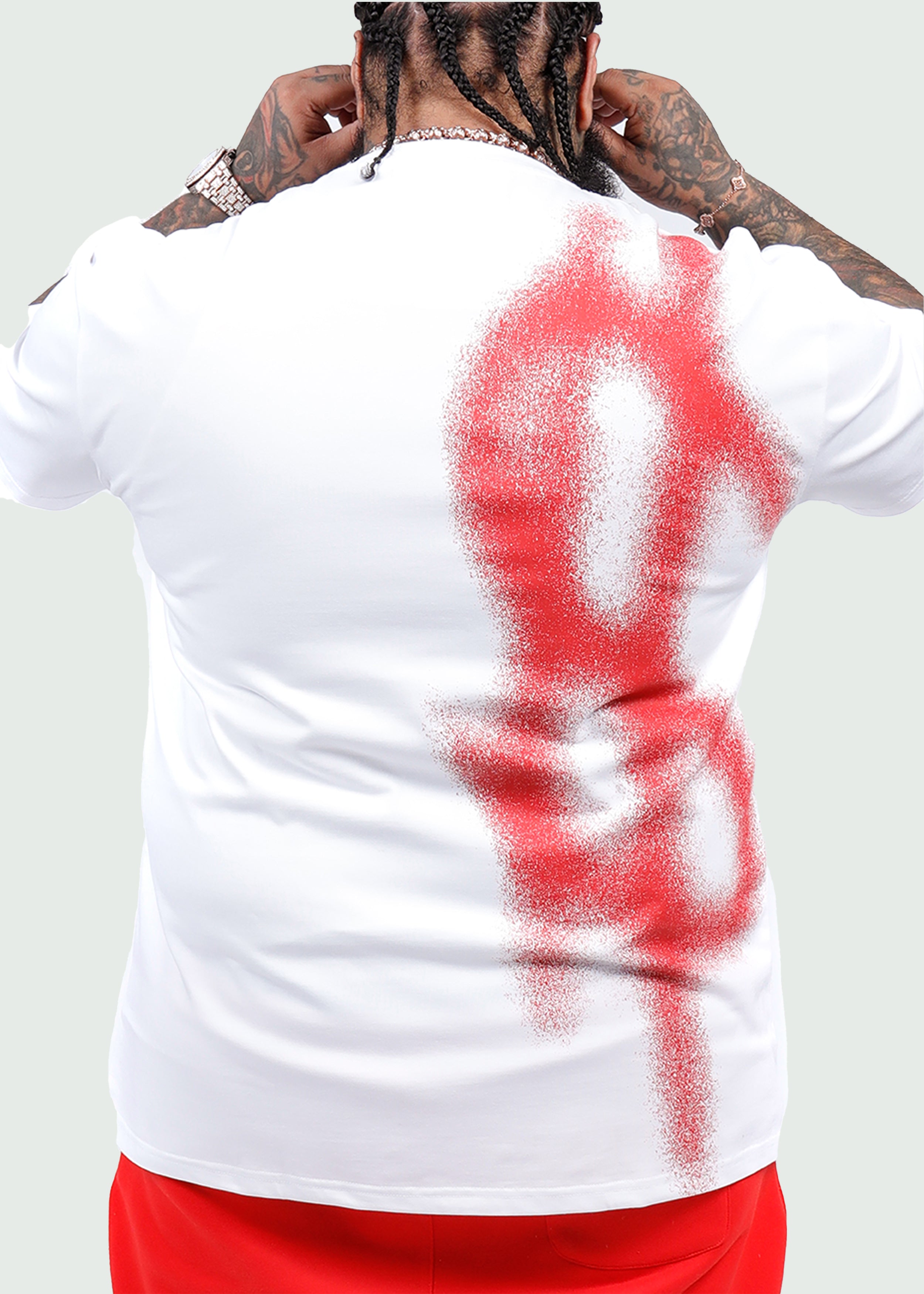 Dollar Sign T-Shirt Back White