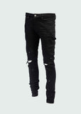 Black White Splash Two Hole Denim