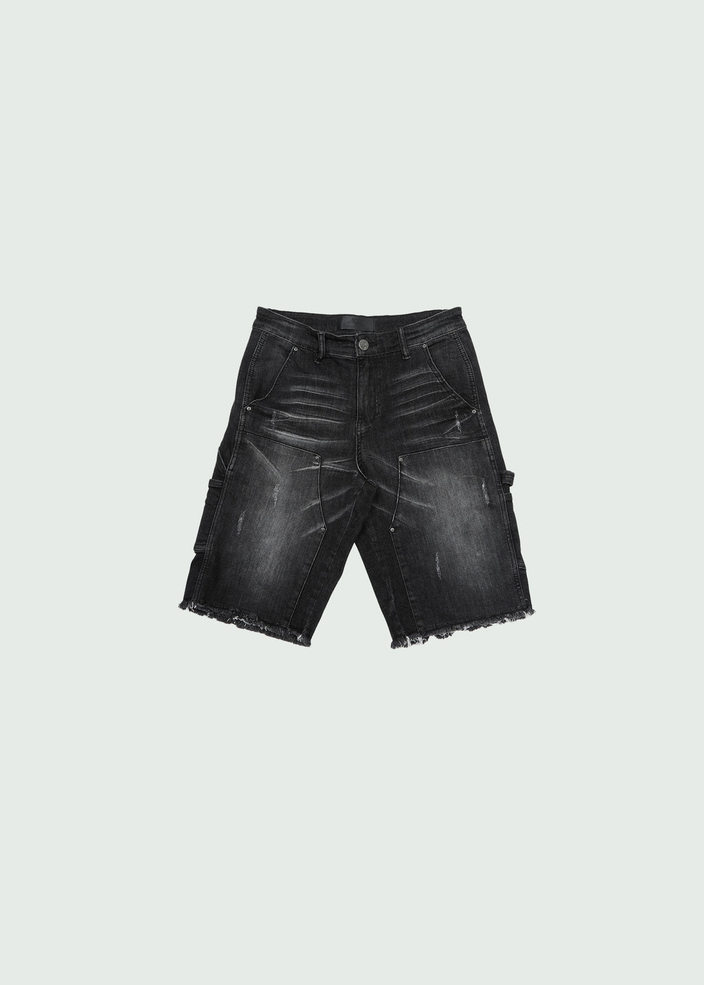 Black Fade Jean Shorts