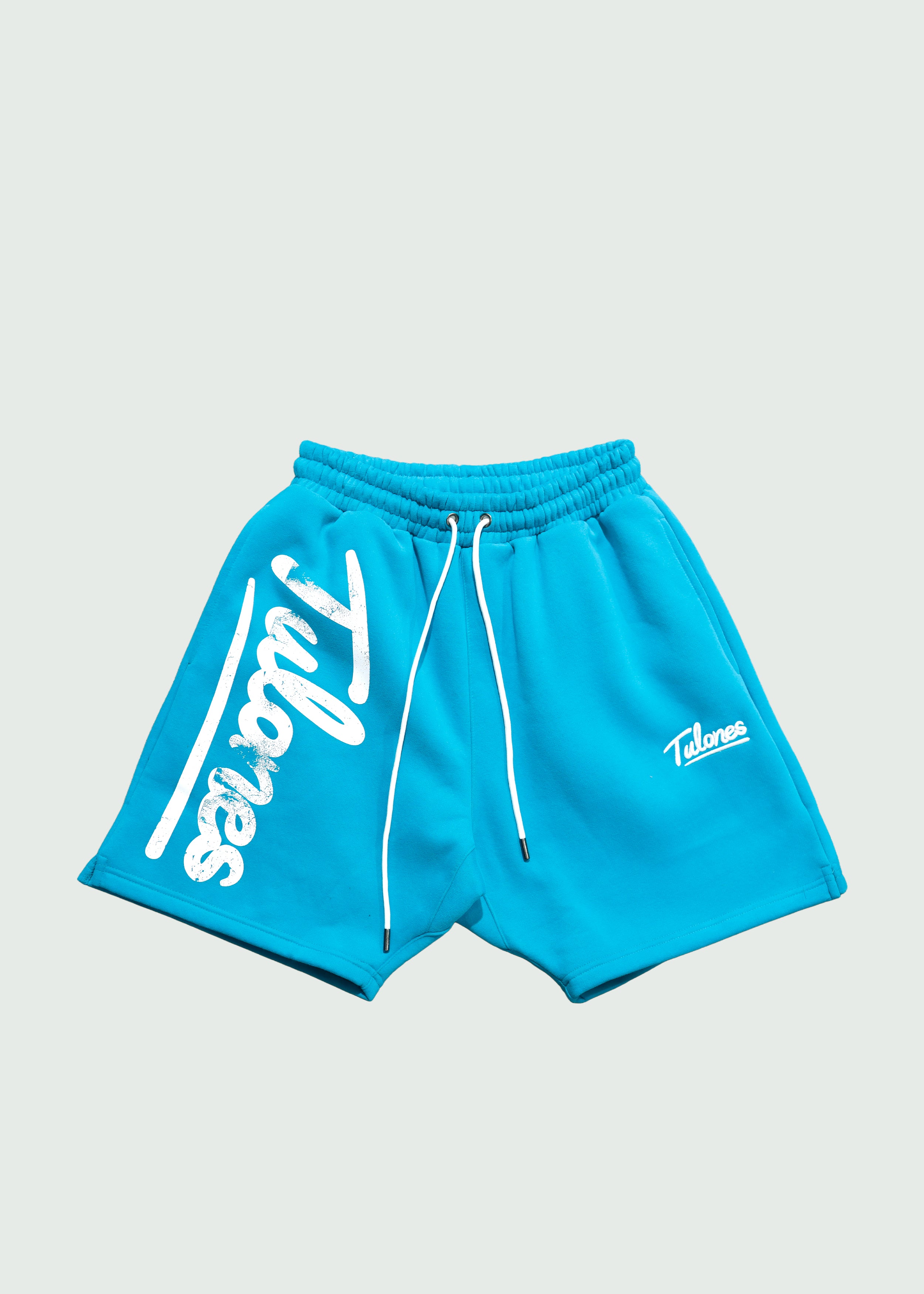 Cursive Big Logo Cotton Shorts Blue Main image