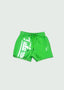 Cursive Kids Cut Off Shorts Green