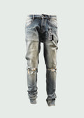 Mid Blue Fade Two Hole Jeans
