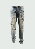 Mid Blue Fade Two Hole Jeans