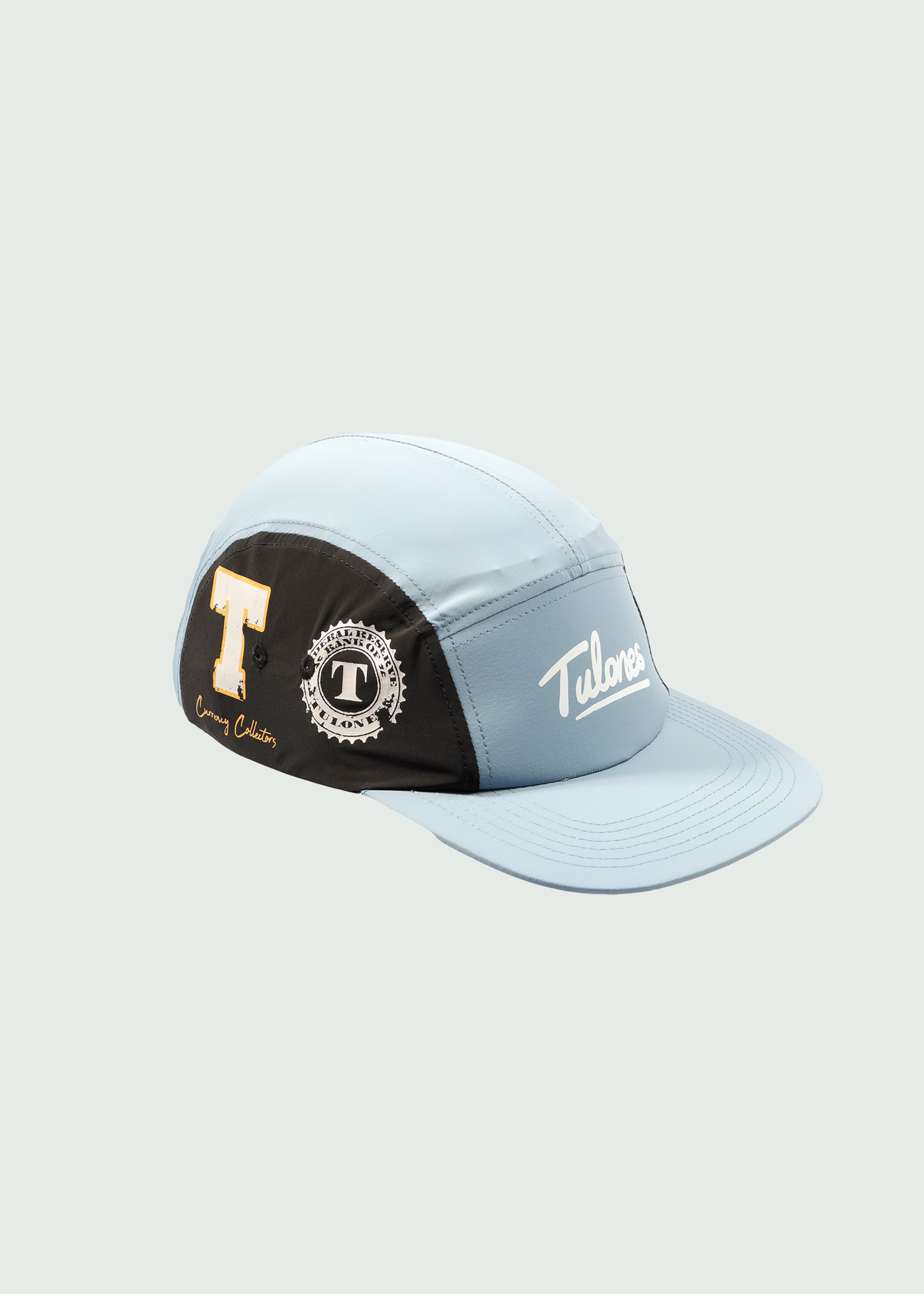 T Stamp 5 Panel Hat Blue