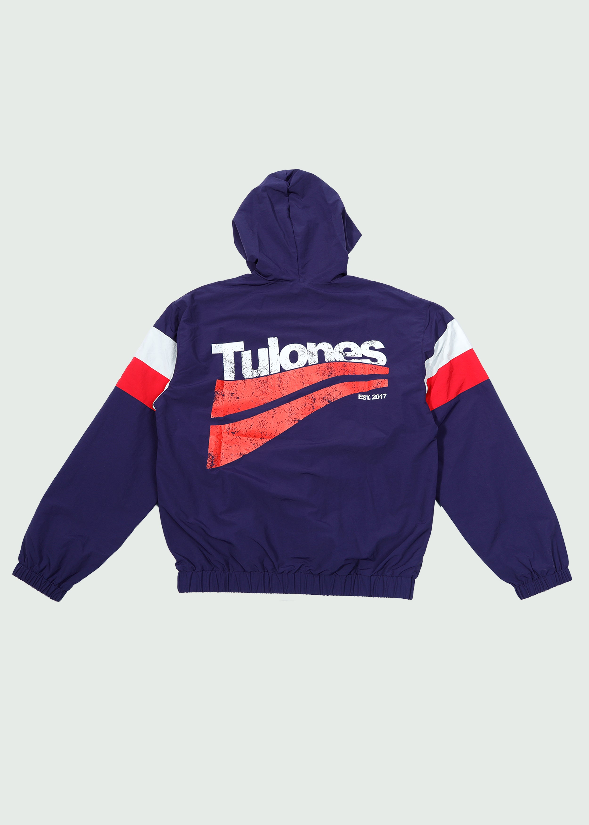 Two Line Underneath Quarter Zip Hoodie Navy Secondary image