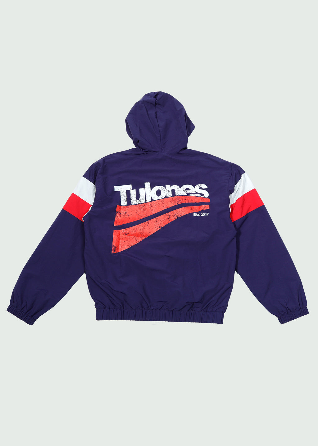 Two Line Underneath Quarter Zip Hoodie Navy
