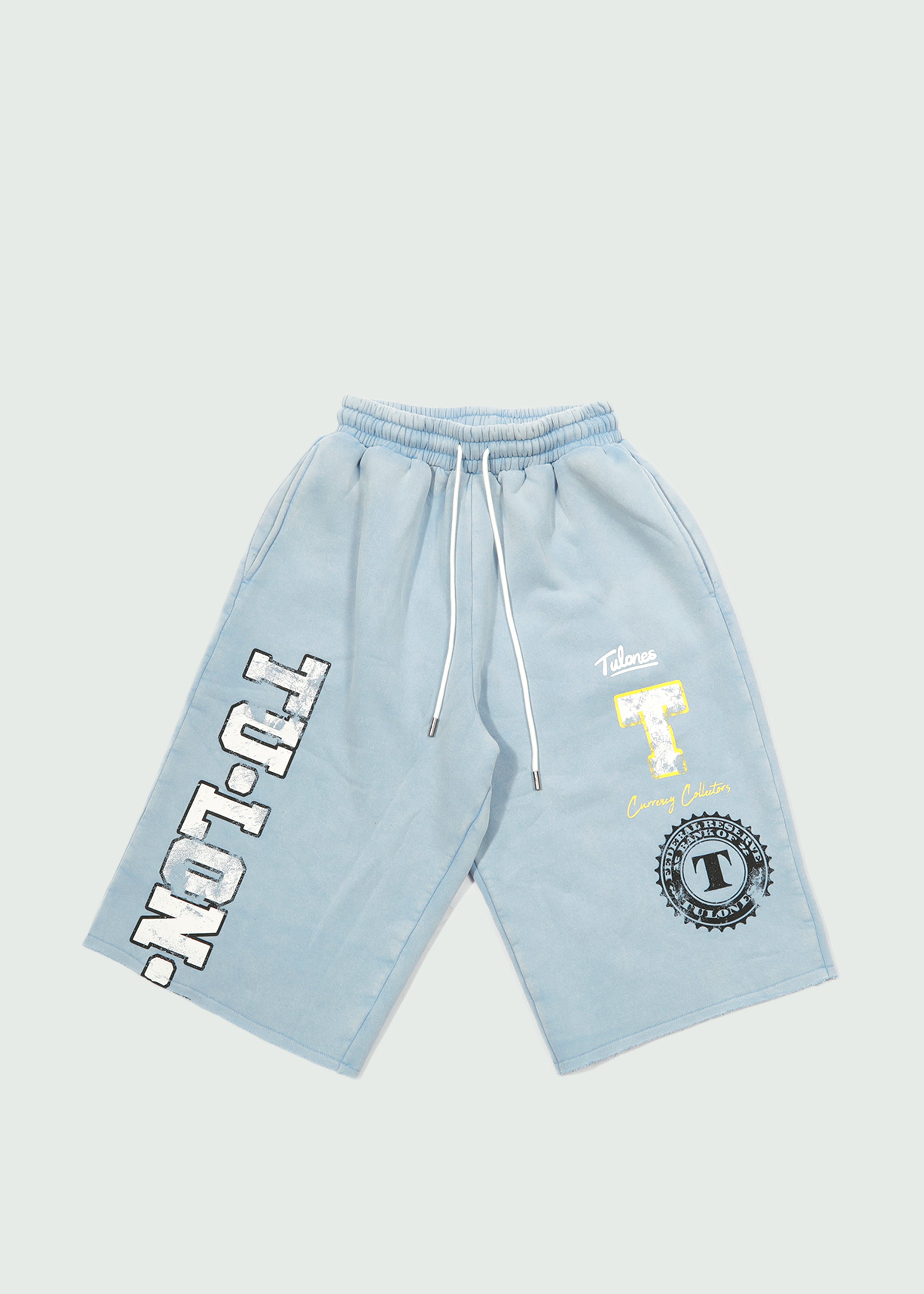 T Stamp Long Shorts Blue