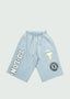 T Stamp Long Shorts Blue