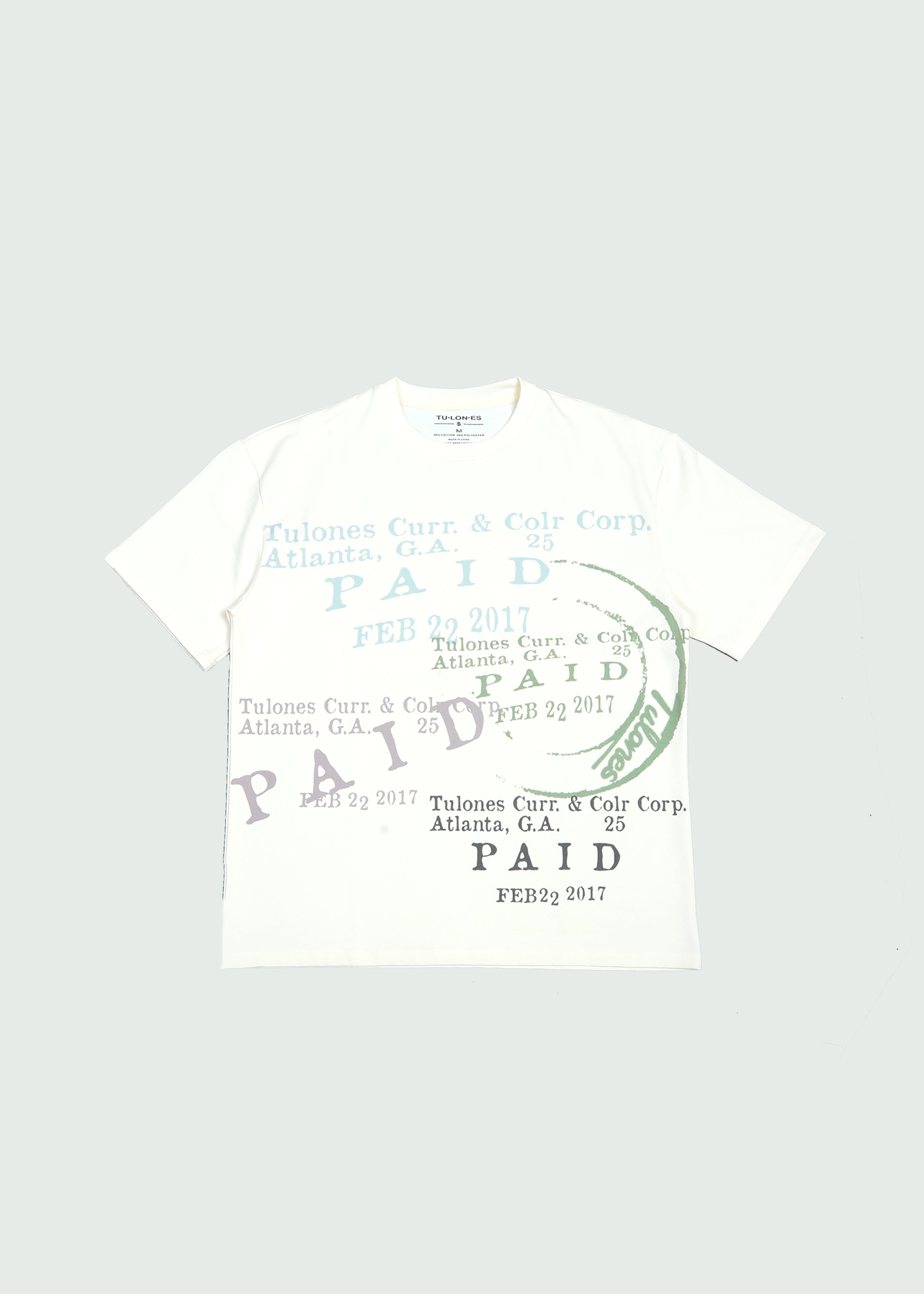 Paid Stamp T-Shirt Cream Main image