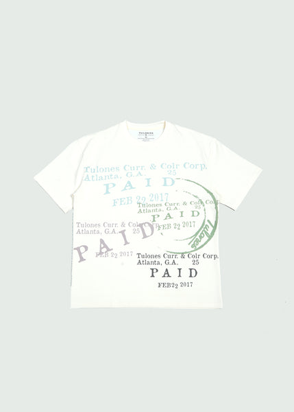 Paid Stamp T-Shirt Cream