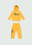 Cursive Sweatsuit Kids Dark Yellow