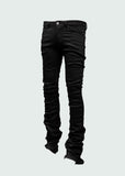 Stacked Black Denim Jeans