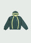 Shell Nylon Hoodie Zip-Up Green