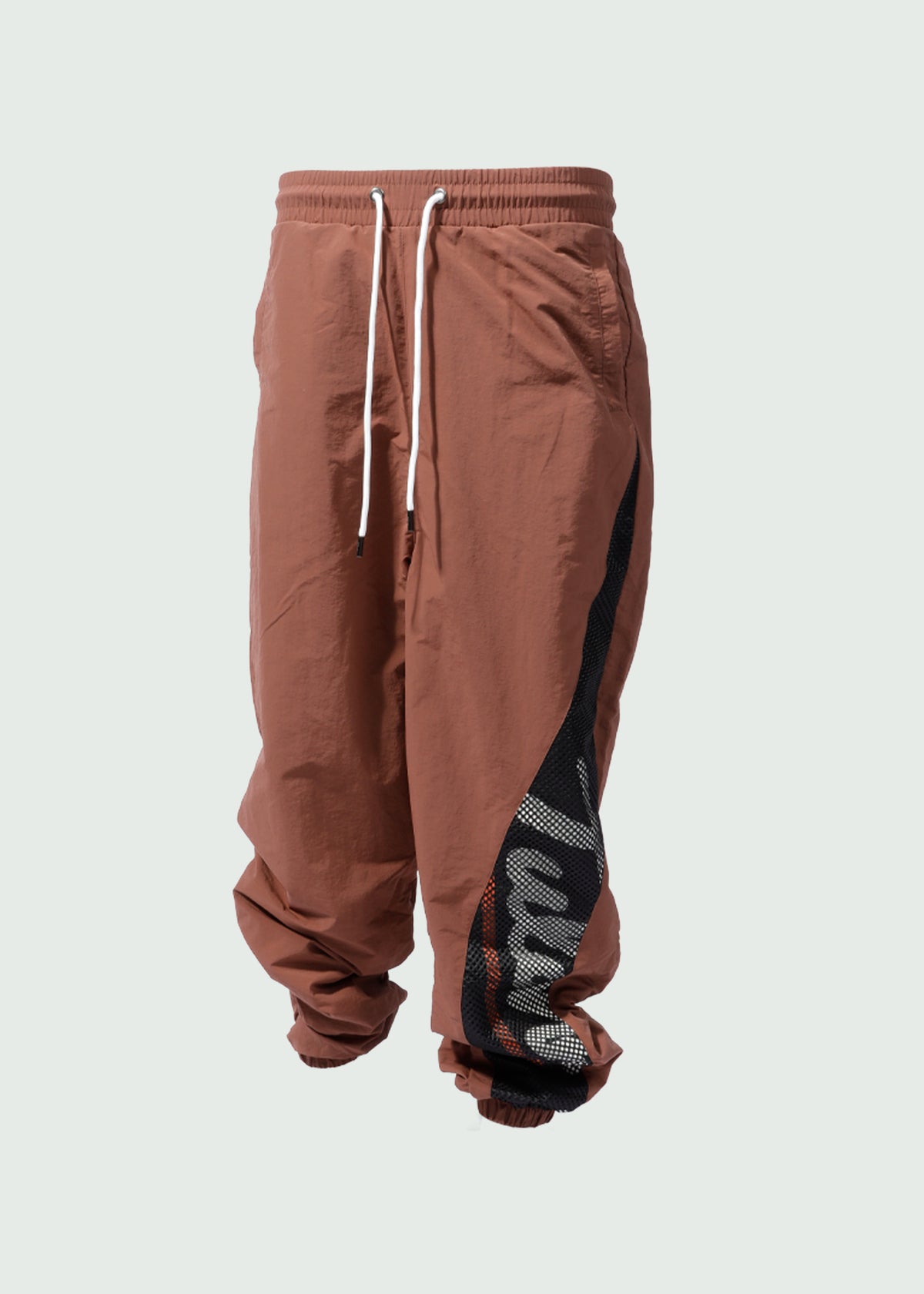 Red Line Mesh Nylon Pants Brown Main image