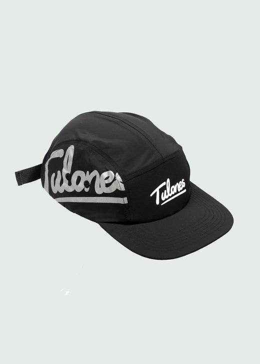 Cursive Logo 5 Panel Hat Black
