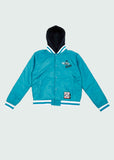 By Any Means Hooded Bomber Turquoise