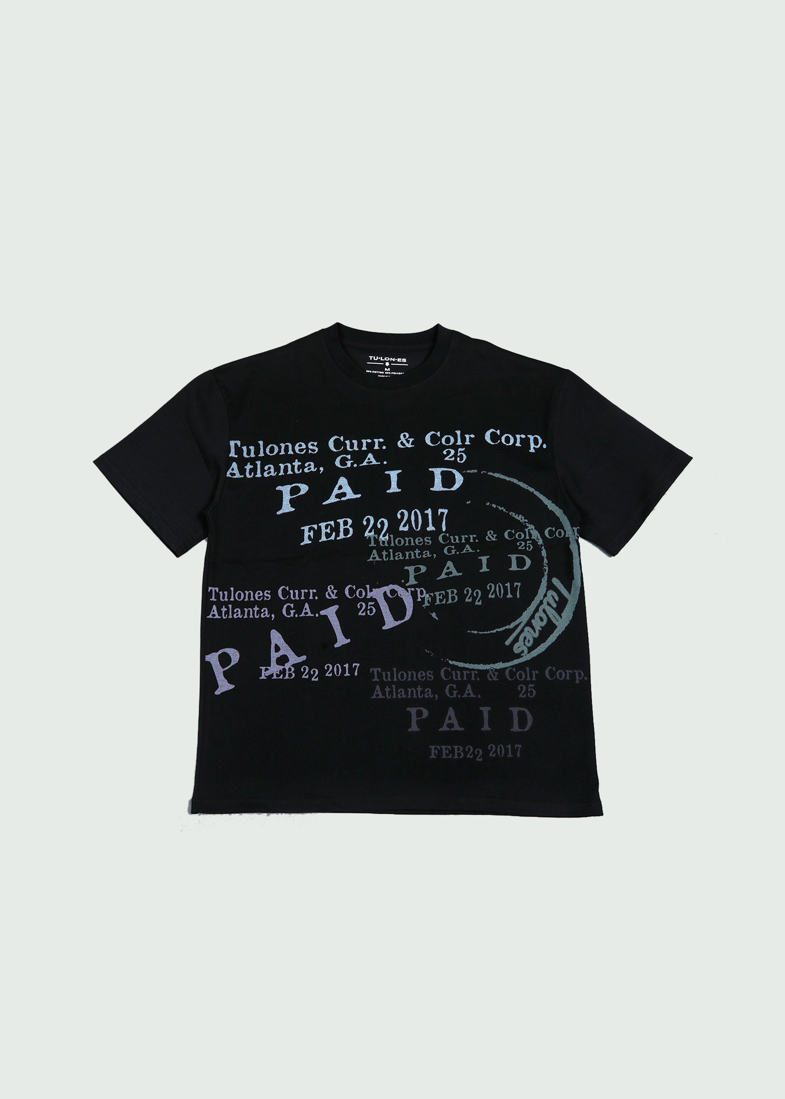 Paid Stamp T-Shirt Black Multi
