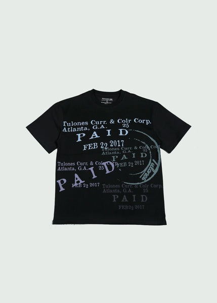 Paid Stamp T-Shirt Black Multi