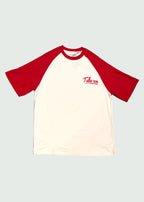 Raglan T-shirt Cream & Red
