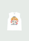 Currency Gamble Cards Cut Off T-shirt White