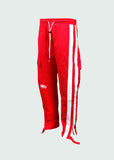 Striped Cargo Pants Red