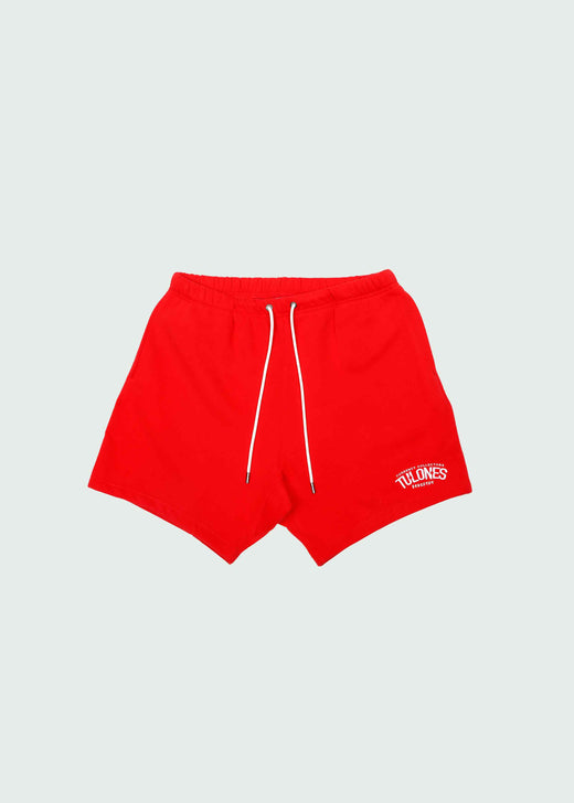 Staple Arch Cotton Shorts Red