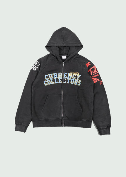 Classified Currency Collector Zip-Up Hoodie Black