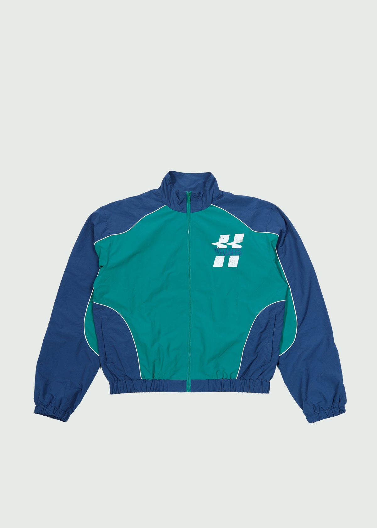 Two Line Main Nylon Zip-Up Green Main image