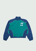 Two Line Main Nylon Zip-Up Green