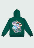 Patch Hoodie Green