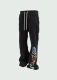 Multi Letter Pants Black