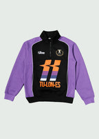 Two Line Quarter Zip Up Black/Purple