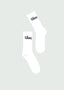 White Cursive Logo Socks