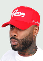 Red Cursive Hat