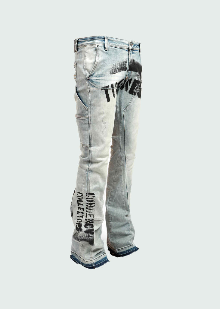 Wornstar Custom Jeans - White Frost