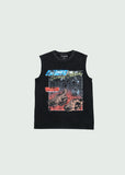 Coin Toss Cut Off T-shirt Black