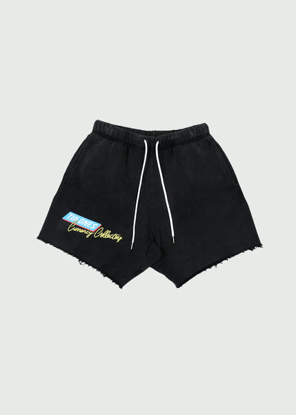 Coin Toss Cotton Shorts Black