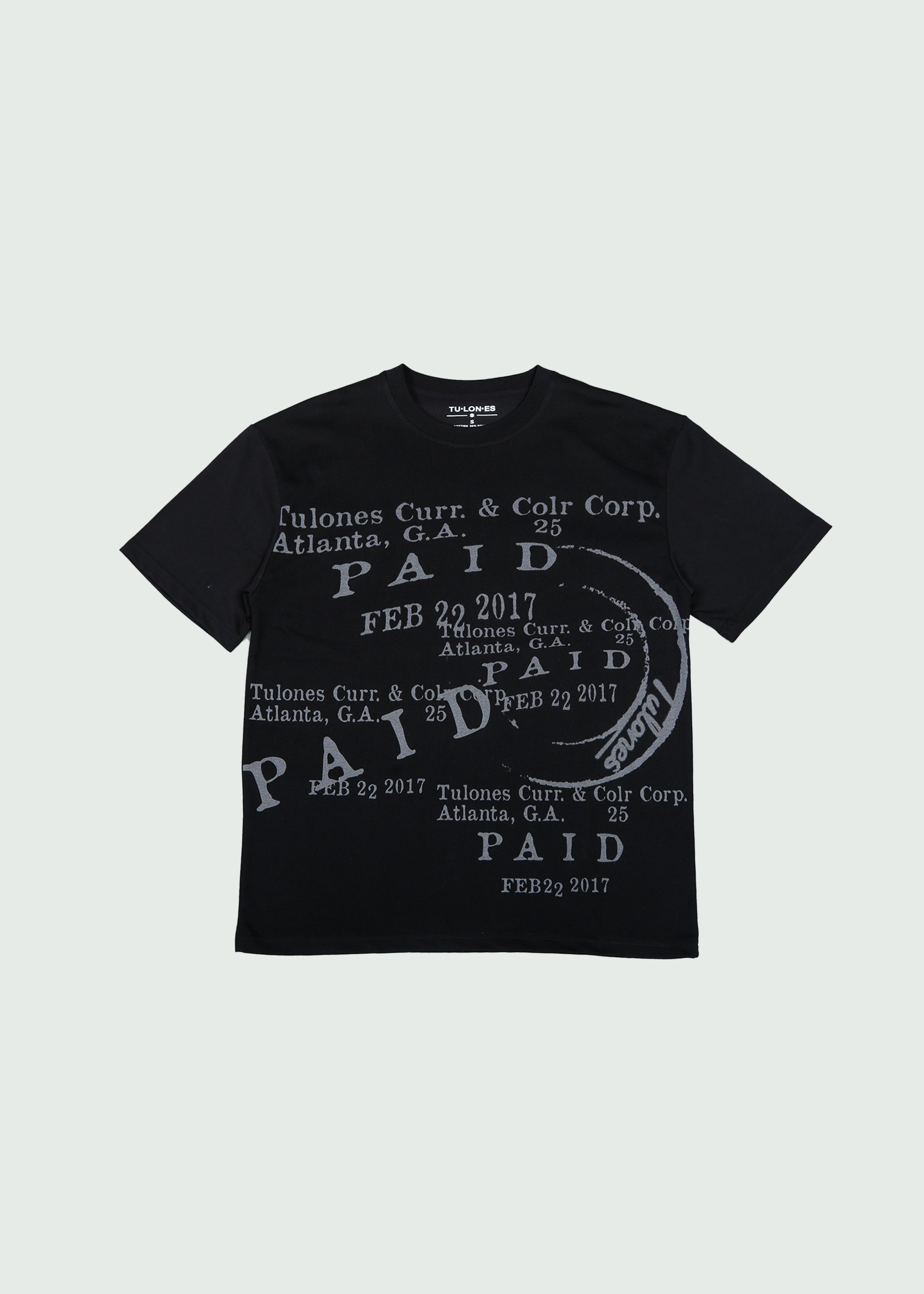 Paid Stamp T-Shirt Black – Tulones