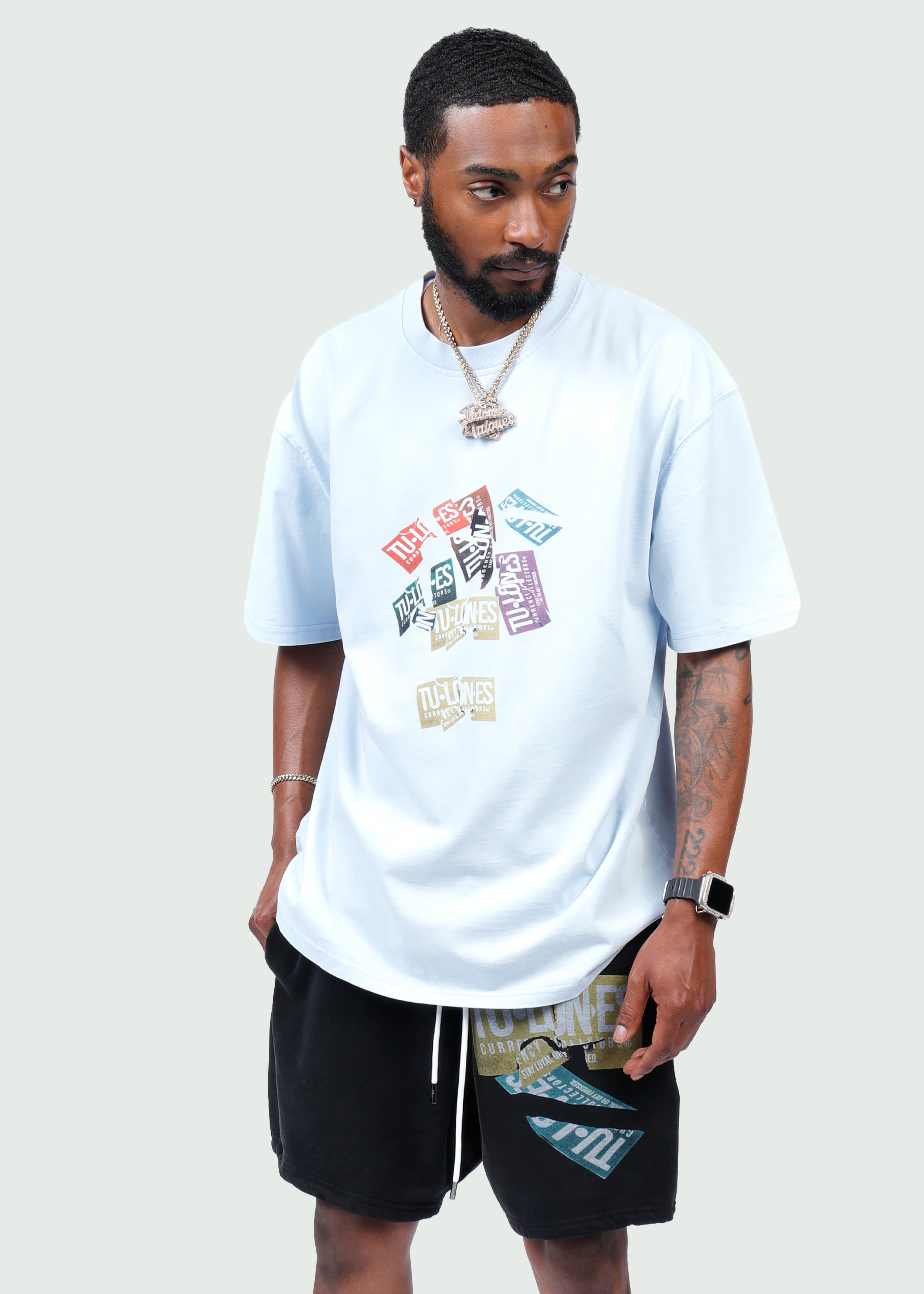 Torn Receipt T-shirt Blue Secondary image