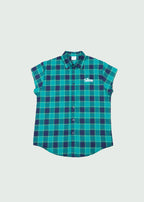 Cut Off Flannel Blue
