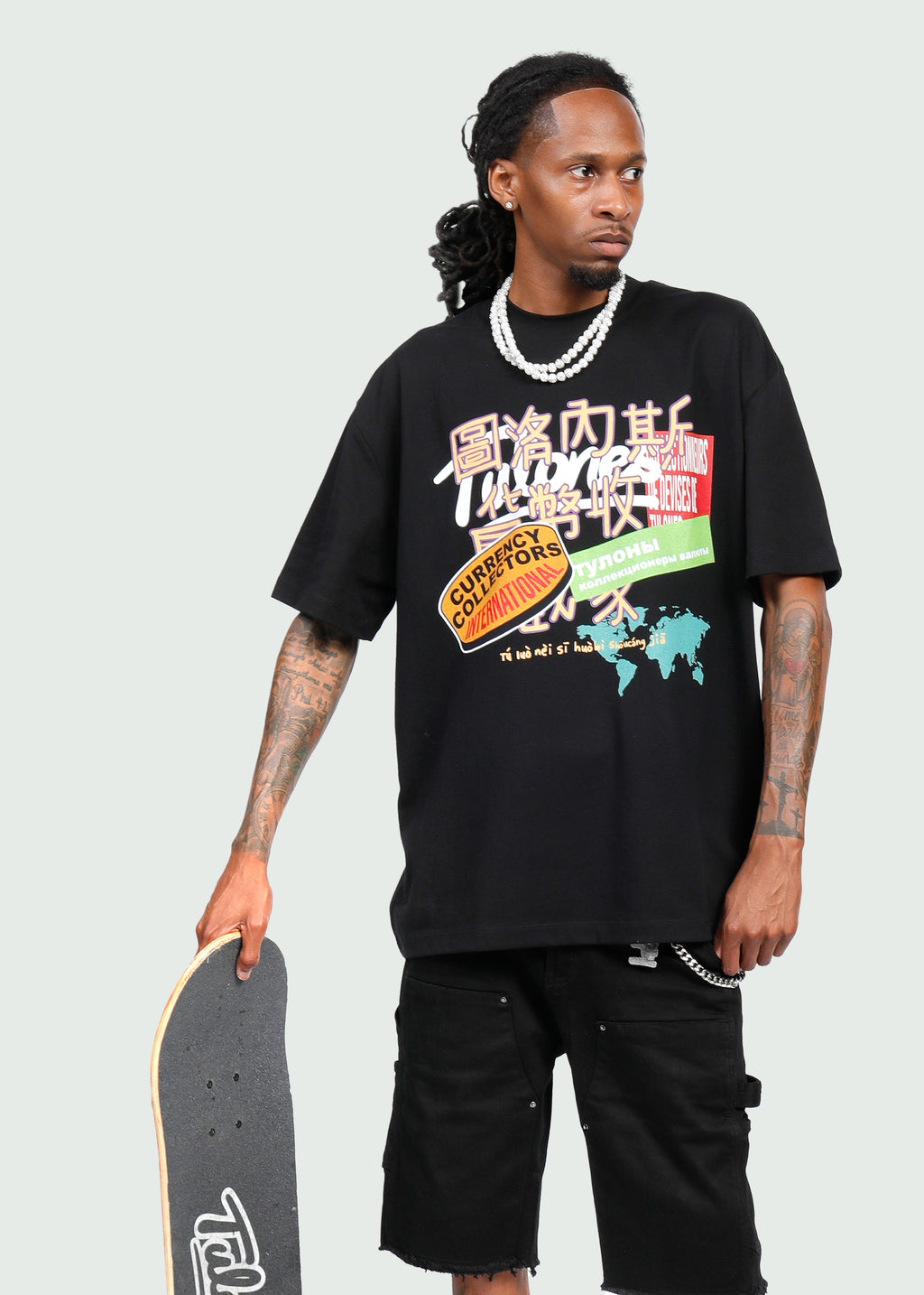 International Currency T-shirt Black