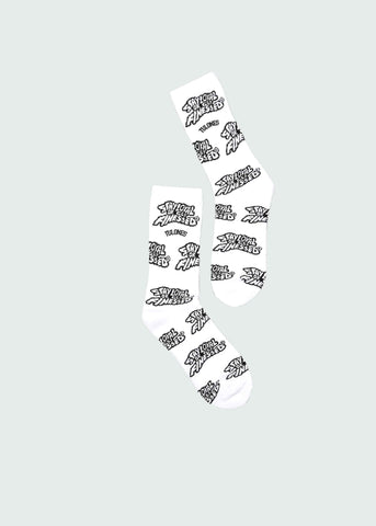 White Stay Loyal or Get Finessed Socks