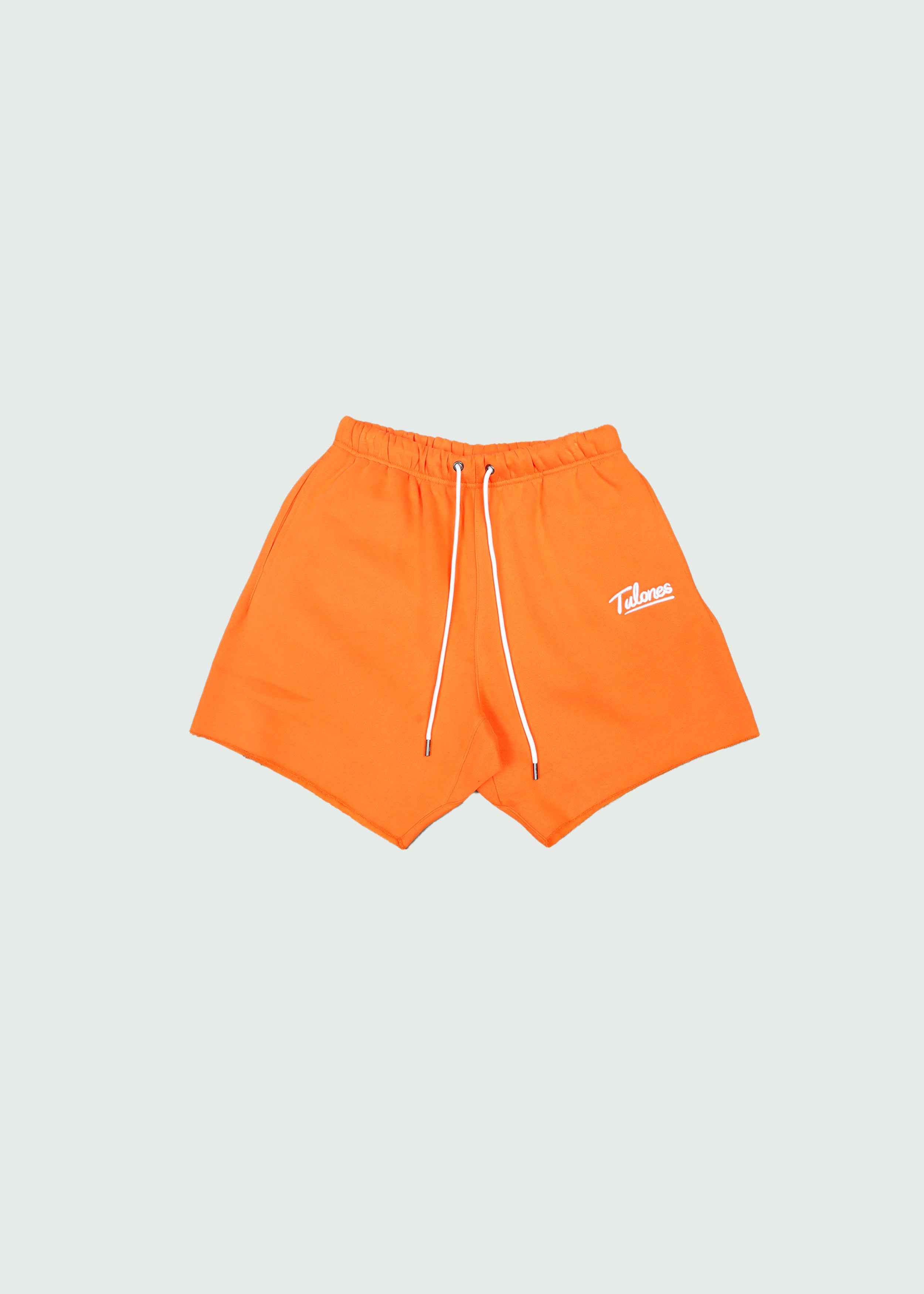 Cut Off Cotton Shorts Orange Main image