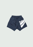 Two Lines Classic Cotton Shorts Navy