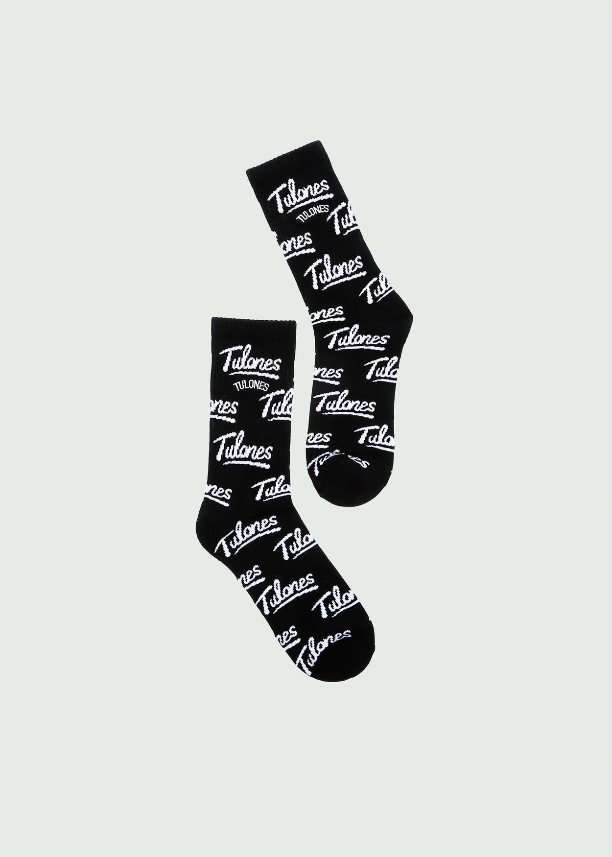 Black Tulones Classic Logo All Over Sock Main image